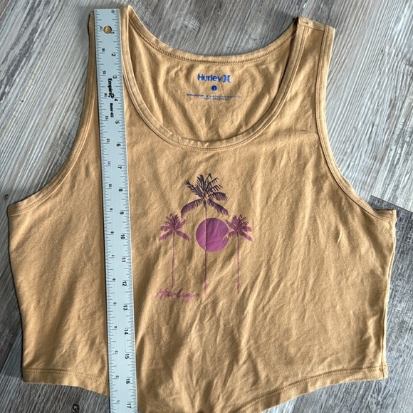 Hurley Graphic Iced Coffee Stretch V Point Hem Crop Top - Picture 4 of 6